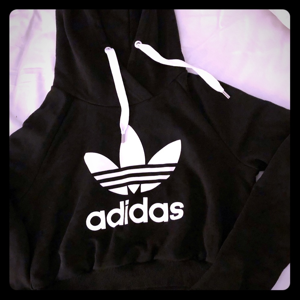 Adidas cropped hoodie size small